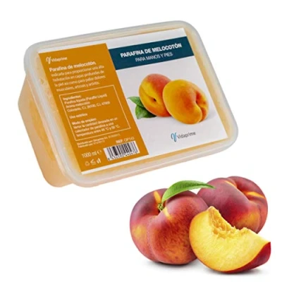 Abbildung von PARAFFIN für Hände und Füße REHABILITATION 1000 ml Paraffinmassage Aroma Pfirsichessenzen PROFESSIONELLES Paraffinbad Thermotherapie Muskelschmerzen + Arthritis Arthrose