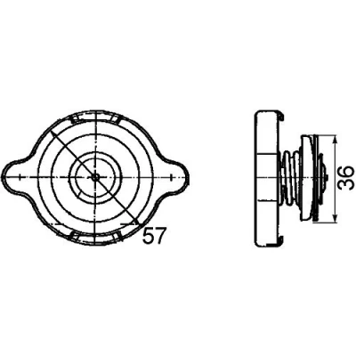 Abbildung von MAHLE CRB 10 000P Kühlerdeckel BEHR PREMIUM LINE
