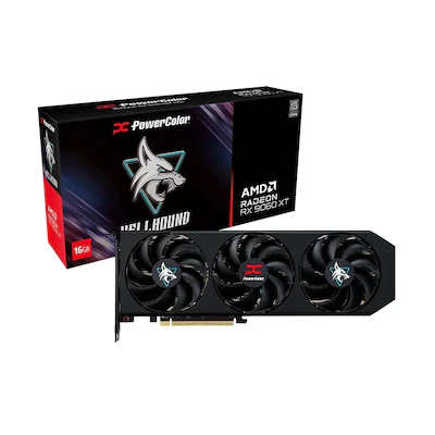 Abbildung von Powercolor RX 9060XT Hellhound 16GB OC GDDR6, 1x HDMI, 3x DP