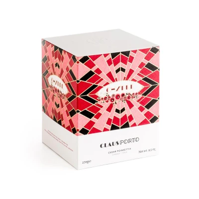 Abbildung von Claus Porto Kerze Chypre Cedar Poinsettia Candle Duftkerze, Größe: 270 g, Transparent