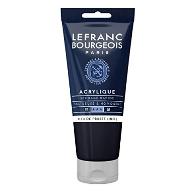 Abbildung von Lefranc Bourgeois 300423 Fine Acrylfarbe Preußischblau Farbton, 80ml Tube, cremige auf Wasserbasis, schnell trocknend, lichtecht, wasserfest