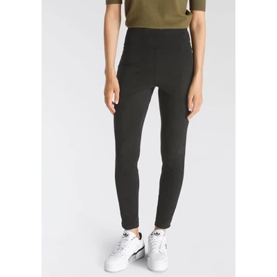 Abbildung von AJC Highwaist Leggings in Velourleder Optik