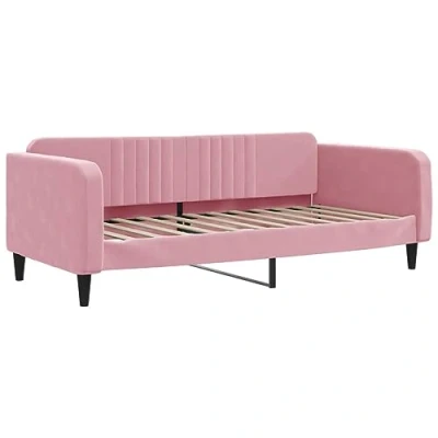 Abbildung von vidaXL Tagesbett, Gästebett 2 in 1, Sofabett Schlafsofa für Schlafzimmer Wohnzimmer, Bettsofa Sofa, Modernes Design, Rosa 90x200cm Samt