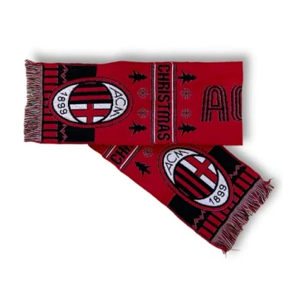 Abbildung von AC Milan Offizieller Schal Christmas, Limited Edition für Weihnachten, Jacquard, Acryl, Schwarz, Rot, Einheitsgröße