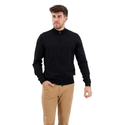 Abbildung von BOSS Balonso L Strickjacke, Herren, Größe: Medium, Black one