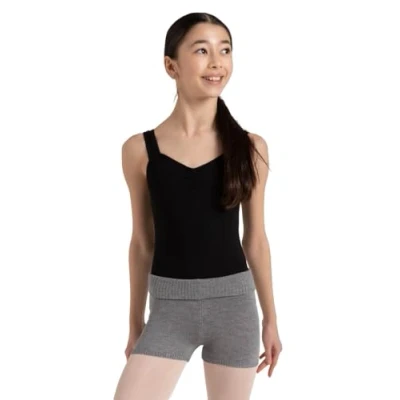Abbildung von Capezio Girl&#039;s Child Foldover Boyshort, Grau, Einheitsgröße