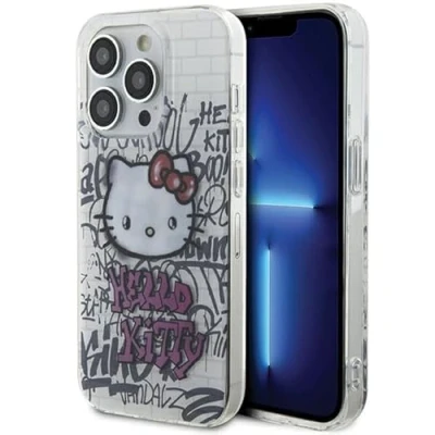 Abbildung von CG MOBILE Hello Kitty HKHCP13LHDGPHT Hülle für iPhone 13 Pro / 6.1&quot; Weiß hardcase IML On Bricks Graffiti