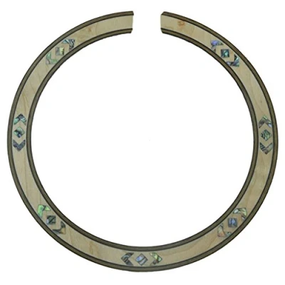 Abbildung von kaish 110 mm Durchmesser Akustische Gitarre Schallloch Sapelli /Palisander/Ahorn/Mahagoni Rosette mit quadratisch Abalone Shell Inlay maple K1303