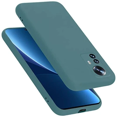 Abbildung von Cadorabo Hülle kompatibel mit Xiaomi 12 PRO Silikon Handyhülle für Case aus flüssigem Kratzfeste und stoßfeste dünne TPU Schutzhülle Liquid GRÜN