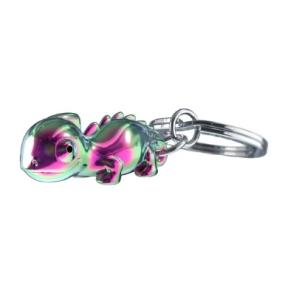 Abbildung von O meta[l]morphose METALMORPHOSE Schlüsselanhänger Chamäleon MTM131 03, Grün, Violett, 8,4x3,5x1,5, Einzigartig