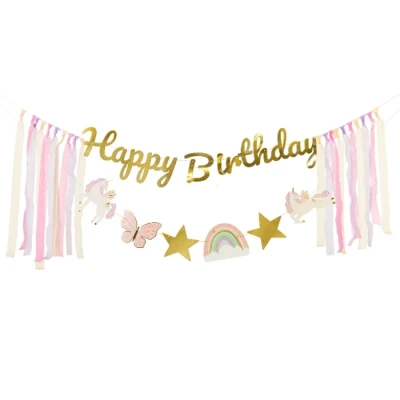 Abbildung von Garland Happy Birthday Unicorn Party