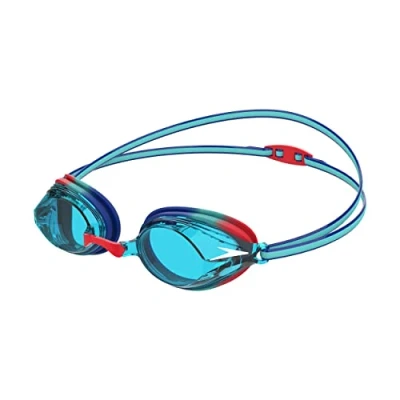 Abbildung von Speedo Unisex Junior Vengeance Schwimmbrille, Blau/Rot, Einheitsgröße