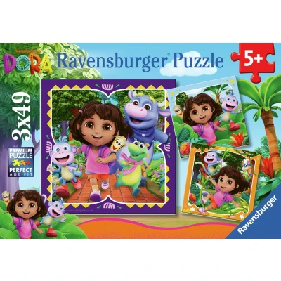 Abbildung von Kinderpuzzle 3x49 Teile Dora The Explorer