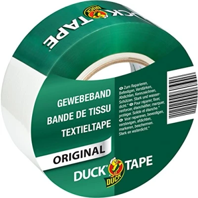 Abbildung von DUCK TAPE 106 05 Original Gewebeband Selbstklebendes Klebeband mit wasserdichter Oberfläche Panzertape extra stark für innen &amp; außen 50mm x 50m