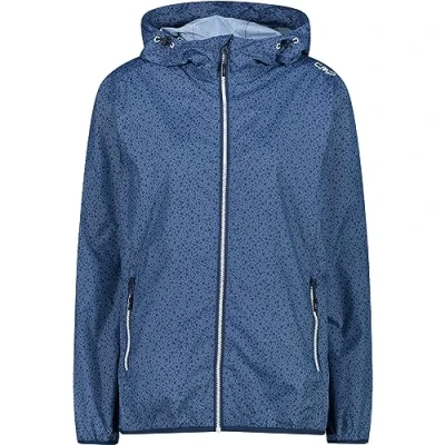 Abbildung von CMP Damen Regenjacke mit fester Kapuze, Blau, D38