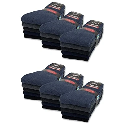 Abbildung von sockenkauf24 10 20 30 Paar Sportsocken Tennissocken Arbeitssocken Herren &amp; Damen Socken Baumwolle (35 38, Gemischt)