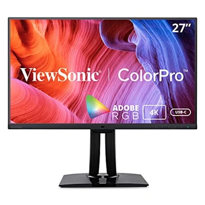 Abbildung von Viewsonic ColorPro VP2785 4K 68,6 cm (27 Zoll) Fotografen Monitor mit Kalibrierfunktion (4K, IPS Panel, 99% AdobeRGB, PIVOT, HDR10, USB C, 5 Jahre Austauschservice) Schwarz