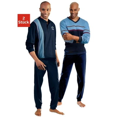 Abbildung von le jogger Pyjama, (Packung, 4 tlg., 2 Stück), lange Form