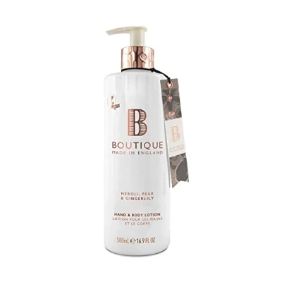 Abbildung von Boutique Neroli, Pear &amp; Gingerlily Hand Body Lotion, Hydrates and Nourishes Skin, Leaves Skin Soft Supple 500ml