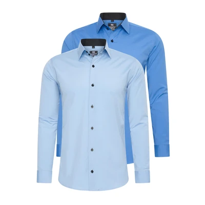 Abbildung von Rusty Neal 2 PACK Hemd, Herren, Größe: 4XL, Hellblau/blau