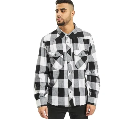 Abbildung von Brandit Check Shirt Herren Baumwoll Hemd 3XL Weiss schwarz