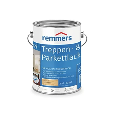 Abbildung von Remmers Lack Treppen &amp; Parkettlack farblos seidenmatt 2,5 Liter