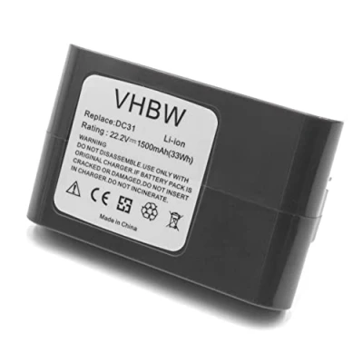 Abbildung von vhbw Akku kompatibel mit Dyson DC43, DC35 Multi Floor, DC45, DC43h Animal Pro Staubsauger Home Cleaner Heimroboter Typ B (1500mAh, 22,2V, grau)