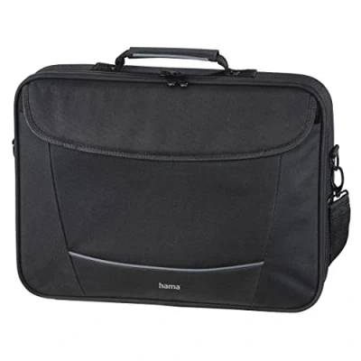 Abbildung von Hama Laptop Tasche bis 14.1 Zoll (Notebook für Laptop, Tablet, MacBook, Chromebook 14,1 Zoll, Umhängetasche als Arbeitstasche oder Schultasche Herren und Damen) schwarz