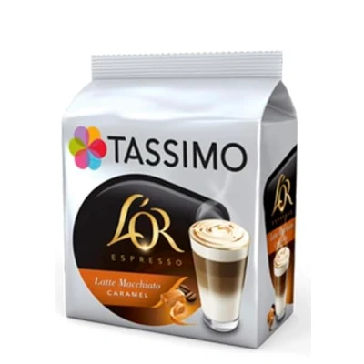 Abbildung von Tassimo Carte Noire Latte Macchiato Caramel, Kaffee, Kaffeekapsel, Milchkaffee, 16 T Discs / 8 Portionen