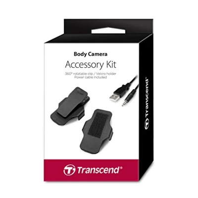 Abbildung von Transcend TS DBK1 Zubehör Kit für Bodycam 32GDPB20A und TS32GPDB52A (enthält einen 360 drehbaren Clip, Klettverschluss, Klettverschlussbänder die Befestigung)