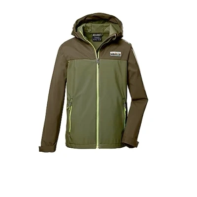 Abbildung von killtec Jungen Softshelljacke/Outdoorjacke mit Kapuze KOS 344 BYS SFTSHLL JCKT, dunkeloliv, 176, 41540 000