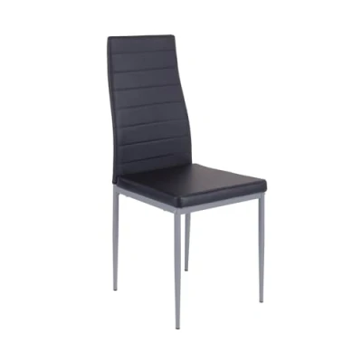 Abbildung von riess ambiente Esszimmerstuhl MODENA anthrazit/schwarz · Kunstleder Küchenstühle mit Metallgestell (Set, 2 St), Bürostühle Set Modern Design ohne Armlehne Ziersteppung
