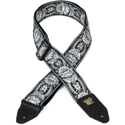 Abbildung von Ernie Ball Jacquard Gitarrengurt Silver Orleans