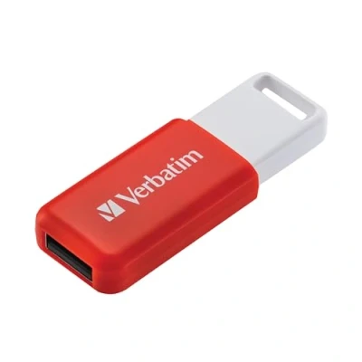 Abbildung von Verbatim DataBar USB Stick, kompakter Speicherstick mit 16 GB Datenspeicher, portabler 2.0 Memory Stick in Rot, ideal für Laptop, PC und Notebook