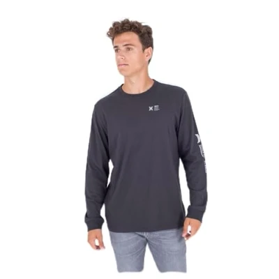Abbildung von Hurley Herren Evd Explr Supply Ls T Shirt, Dunkelgrau, S