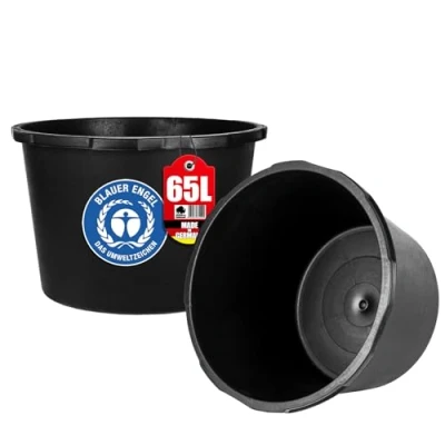 Abbildung von BigDean Mörtelkübel 65 L Rund Baueimer Mörtelkasten Ø 57cmx35cm Made in Germany, (1 tlg)
