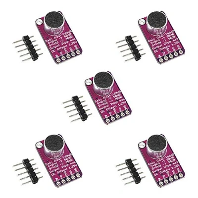 Abbildung von ALMOCN MAX9814 Elektret Mikrofonverstärker mit automatischer Verstärkungsregelung für Arduino, 5 Stück