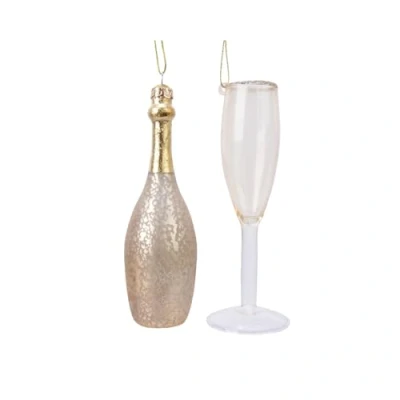 Abbildung von Champagner Figur Glas Geschenk Set 2pcs hangdeco Decoris