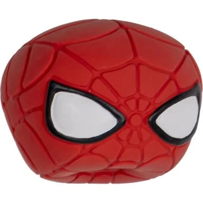 Abbildung von CERDÁ LIFE&#039;S LITTLE MOMENTS Marvel Hundespielzeug Rot und Schwarz Spider Man Gesicht Größe 8 x 7 cm Latex Originalprodukt, entworfen in Spanien