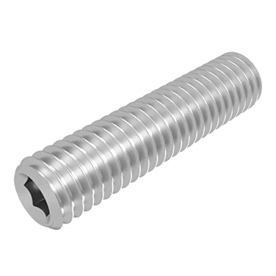 Abbildung von SECCARO Gewindestift mit Kegelkuppe M6 x 25 mm, Edelstahl V2A VA A2, DIN 913 / ISO 4026, Innensechskant, 20 Stück