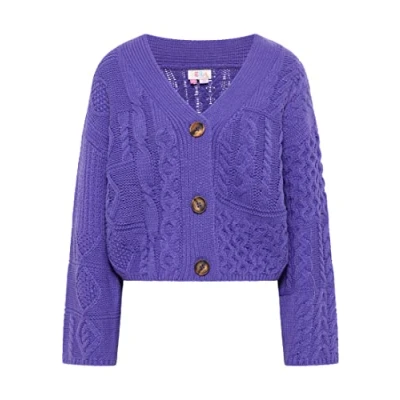 Abbildung von caneva Damen Cropped Strickjacke 19025285 CA02, Lila, XL/XXL