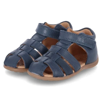 Abbildung von Bisgaard Kinder Lauflernschuhe/Miniletten/Sandalen Carly Blau Glattleder, Größe:22, Farbauswahl:blau
