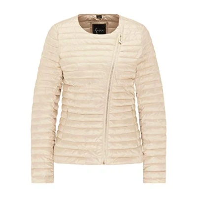 Abbildung von faina Damen 4059275703129 Steppjacke, Champagner, S (11er Pack)