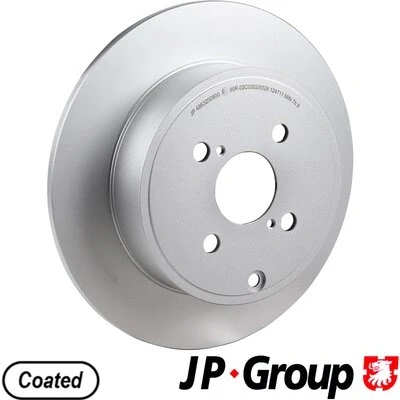 Abbildung von JP GROUP 4863200800 Bremsscheibe Hinterachse 279 9 4 voll beschichtet TOYOTA: Corolla IX Schrägheck, Kombi, Verso