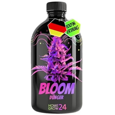 Abbildung von HOMEGROW24 Cannabis Dünger BLÜTE I Flüssig NPK Pflanzendünger für Indoor, Outdoor &amp; Autoflower und Growbox geeignetes Hanf Anbau Set