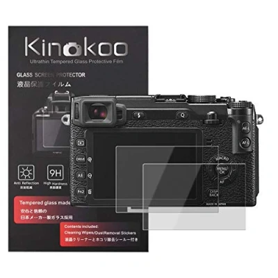 Abbildung von kinokoo Gehärtetes Glas für Fuji X E2/X E2S Kristallklarer Film Fujifilm E2 Displayschutzfolie Blasenfrei/Kratzfest(2er Pack)