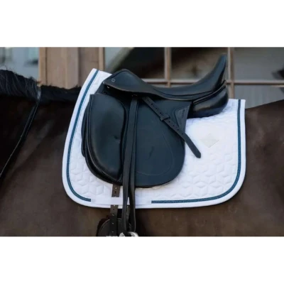 Abbildung von Kentucky Schabracke Glitter Rope Dressur Weiß/Navy Warmblut