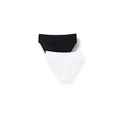 Abbildung von Schiesser Organic Cotton 2 PACK Slip Black/white für Kinder, Größe: 140,