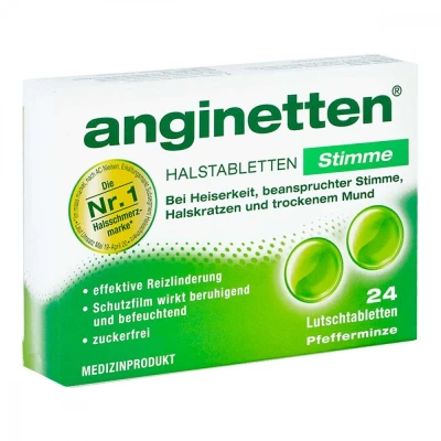 Abbildung von Anginetten Stimme Lutschtabletten