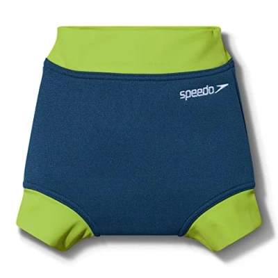 Abbildung von Speedo Jungen Learn To Swim Essential NC Schwimmwindel, Harmony Blau/Grün Lizard, 9 12 M